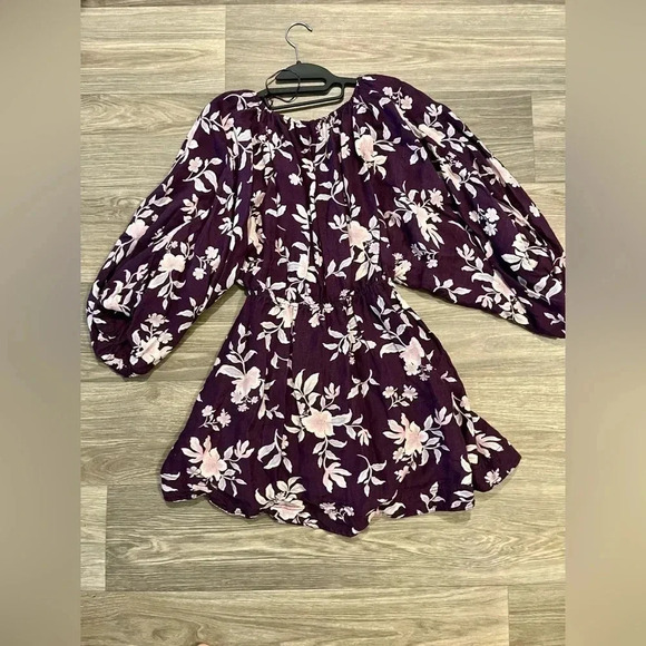 NWOT Free People Portia Printed Dress in Purple Size Small - Picture 7 of 8